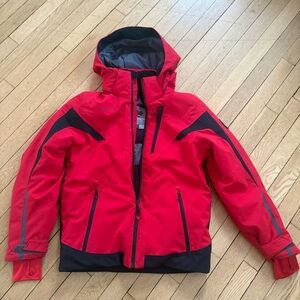 Obermeyer Kids Mach 12 Vibrant Red and Black Ski Jacket size large 14-16